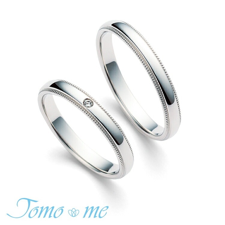 Tomo me トモミ リング tetote てとて 結婚指輪 モダンプラチナコレクション 鍛造製法 TM-01 TM-02 シルバー ダイヤモンド 指輪 クラシカル ストレート 平甲丸 鏡面 ミル打 102,850円
