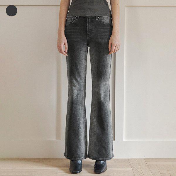 AK盆唐店 女性_ブラシポイントブラックフレアブーツカット（OP3D5317）