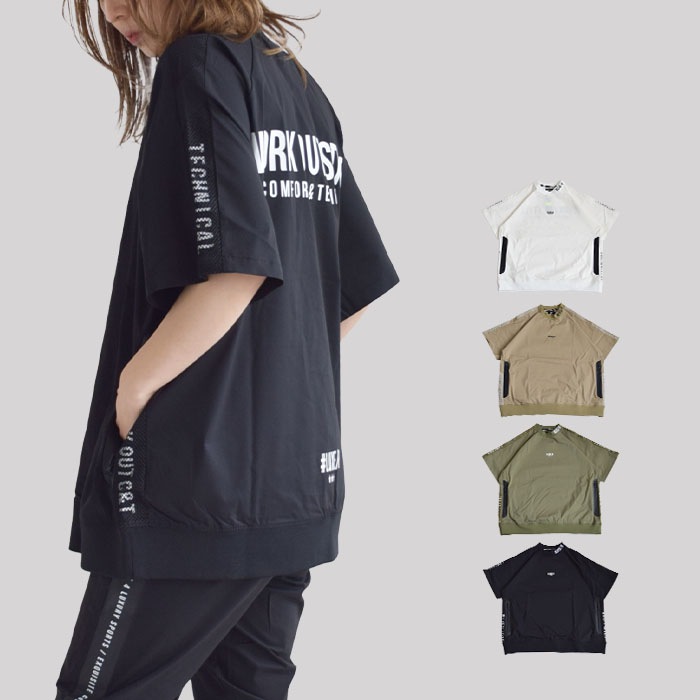 【2025春夏新作】 ラグジュ ゴルフ LUXE/R トップス 半袖 Tシャツ 撥水 はっ水 ストレッチ ナイロン サイドポケット 切り替え ミニモック 46001