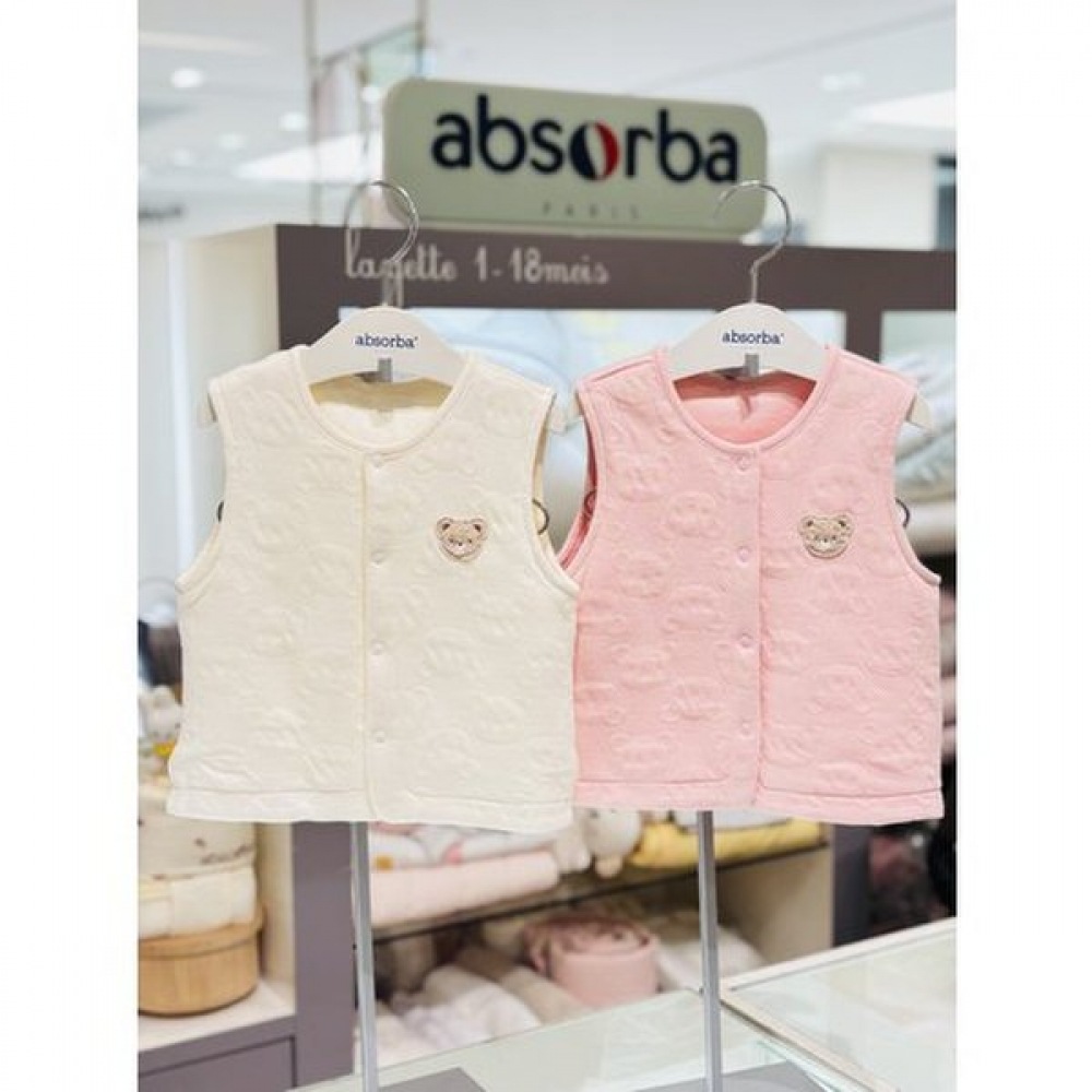アブソルバ コットンモーダルベスト2枚セット (A2711901Q/クリーム+ピンク)