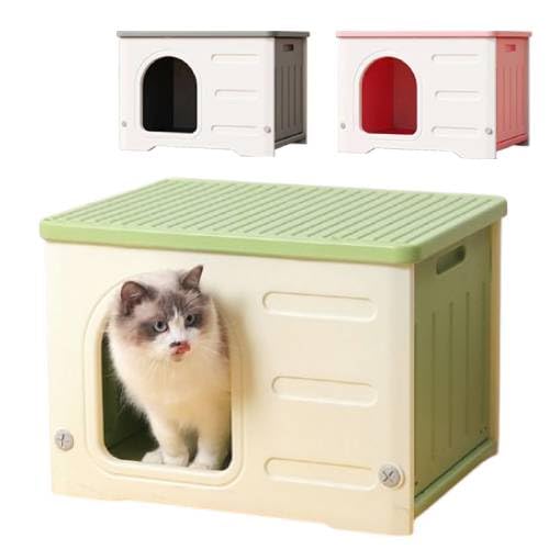 UP STORE ペットハウス 猫 ハウス 外猫 屋外 室内 キャットハウス ボックス 積み重ね 猫ハウス 暴風 犬小屋 小型犬 犬 ハード ペット用ハウス 犬用ハウス 猫用ハウス 屋内 プラスチック