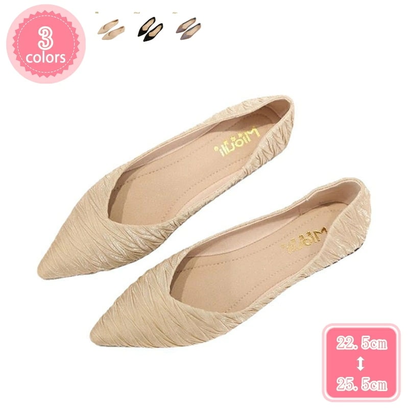 500円OFFクーポン パンプス レディース バレエ シューズ フラットシューズ 靴 ぺたんこパンプス ポインテッドトゥ Vカット おしゃれ 美脚パンプス 痛くない 歩きやすい 走れる フラットパンプ