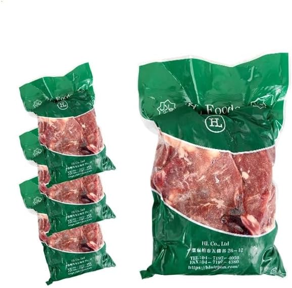 冷凍便 BEEF WITH BONE 北海道産 骨付き牛肉 1KG×4袋セット