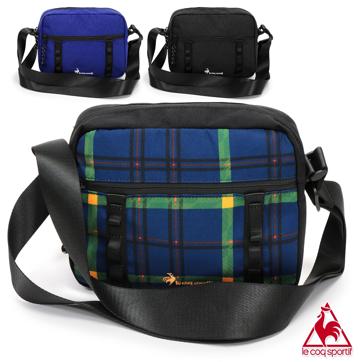 ショルダーバッグ メンズ/レディース ショルダーバッグ ブラック/ブルー/ネイビー QMAUJA53