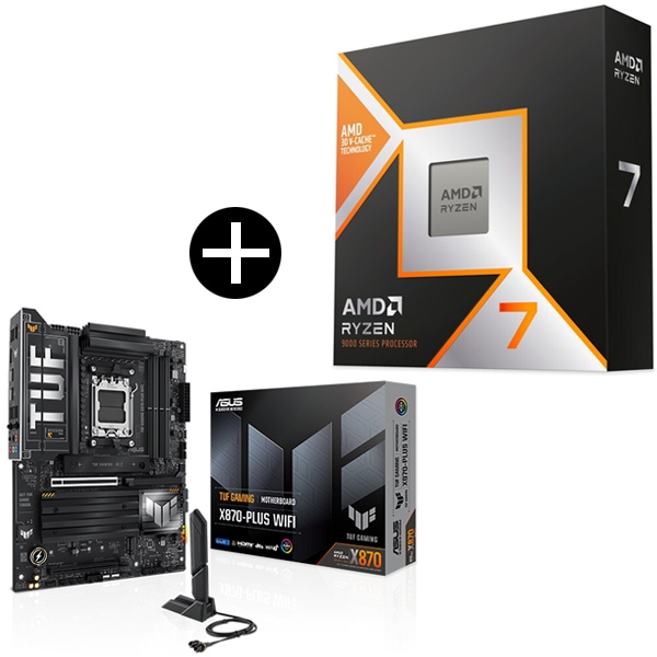 Ryzen 7 9800X3D CPU + ASUS TUF-GAMING X870-PLUS WIFI マザーボード セット 70,389円