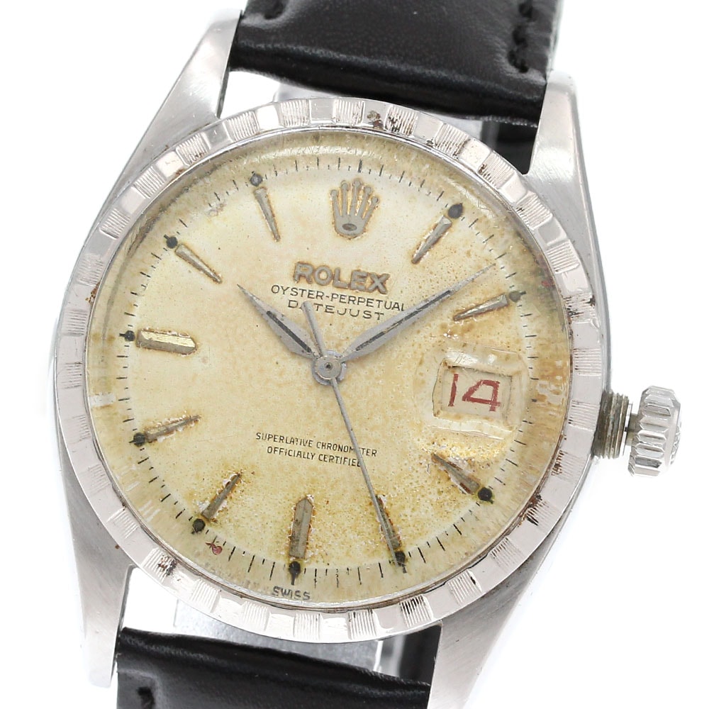 訳あり ロレックス ROLEX 6605 オイスターペーパチュアル デイトジャスト Cal.1066 自動巻き メンズ _843316【中古】