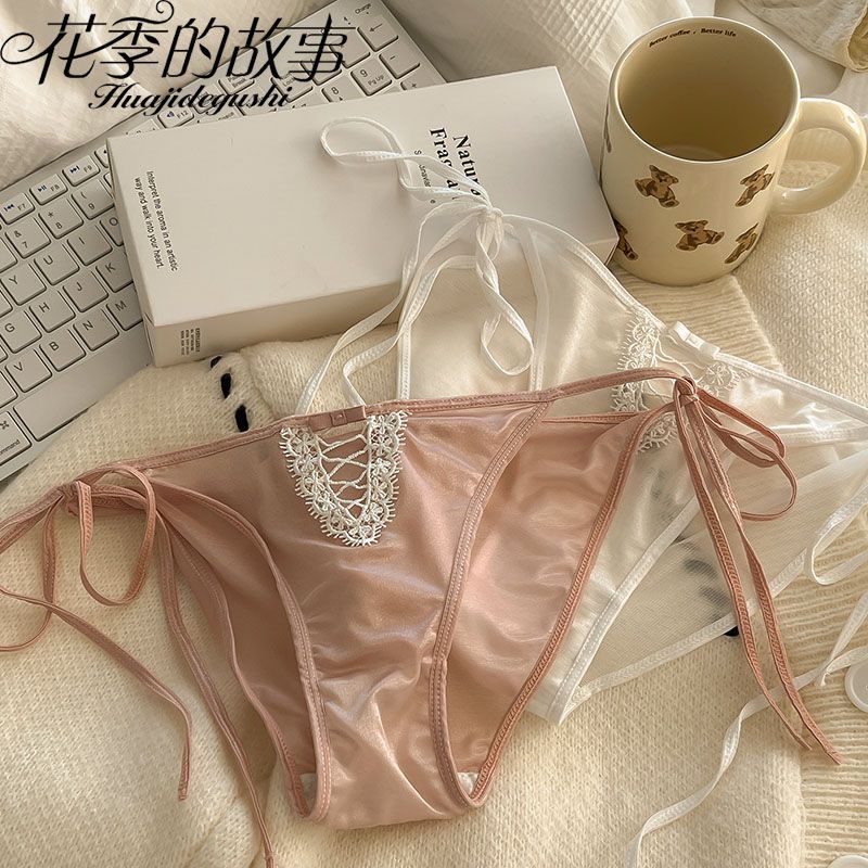 【1点ご購入 で10点プレゼントいたします】ガールズ風レース付きストラップパンツ レディース無痕ネット薄手ローライスストラップトライアングルパンツ 194,606円