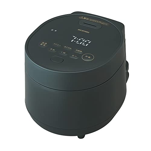 アイリスオーヤマ 炊飯器 3合 一人暮らし 自動調理メニュー webレシピ付き 低温調理可能 50銘柄炊き分け ブラック おしゃれ マイコン式 RC-MGA30-B