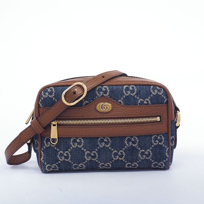 【美品】グッチ オフィディア GG ジャガードキャンバス GGデニム レディース 【ショルダーバッグ】