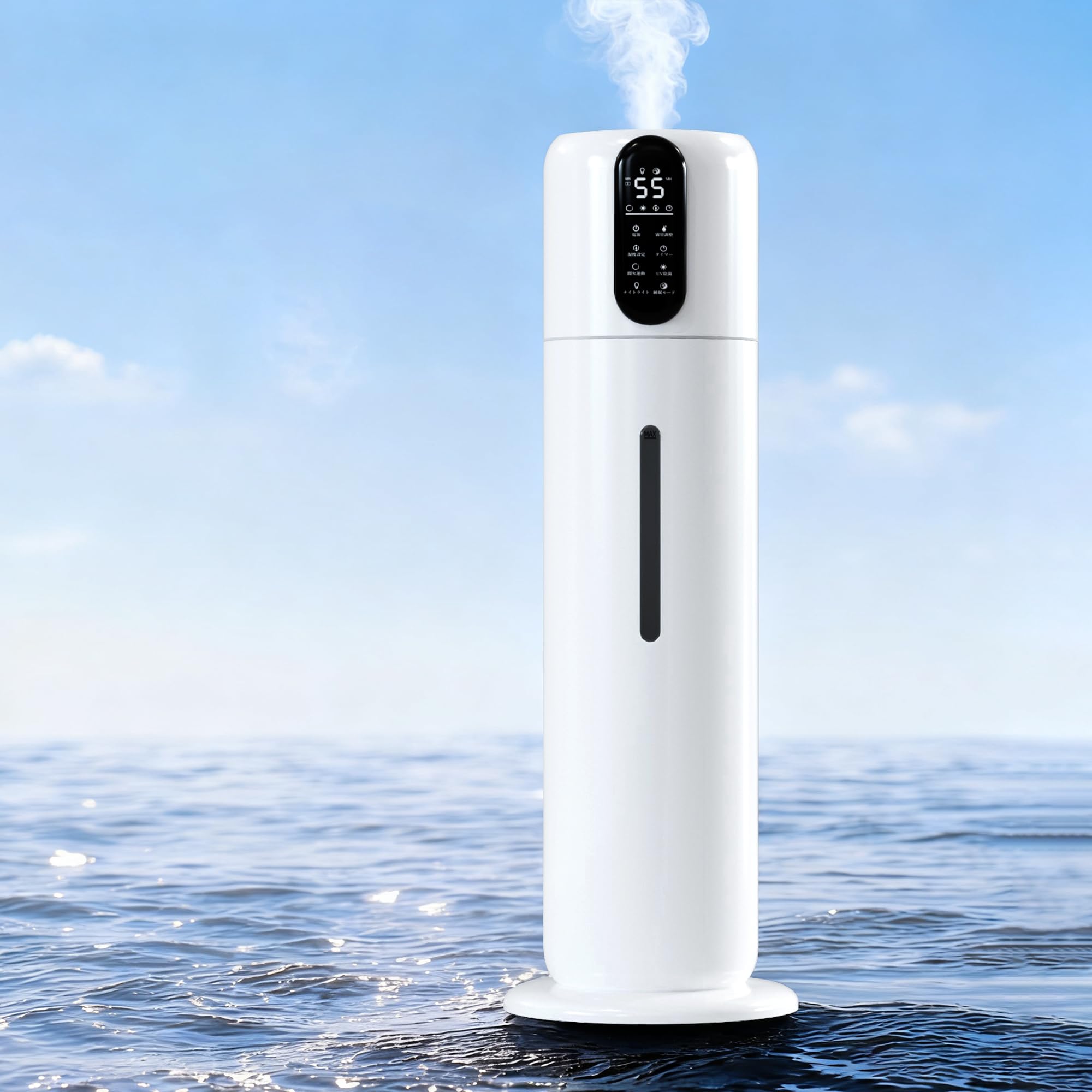 Alebert(アレベルト)超音波加湿器 大容量9L スチーム式【2025新技術採用 UV除菌浄化＆間欠運転】humidifier 40畳適用 ハイブリッド式 最大加湿量350ml/h 3段階調節 静