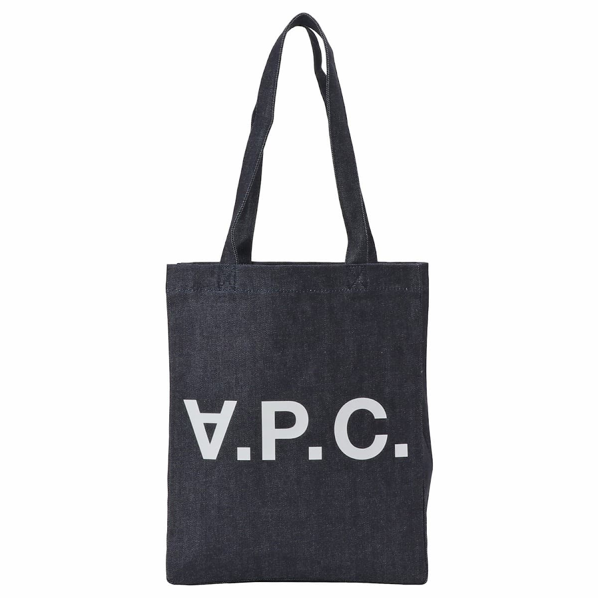 アーペーセー バッグ A.P.C. レディース メンズ ユニセックス COCSX M61445 IAI INDIGO APC ロゴプリント デニム トートバッグ ショルダーバッグ インディゴ LAUR