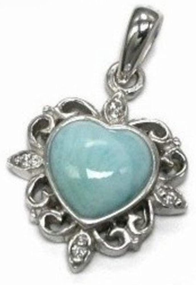 世界三大ヒーリングストーンドミニカの至宝 ラリマー＆シルバー925 ペンダントトップ -A1