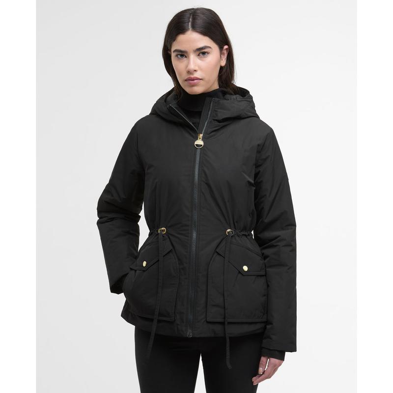 25FW 女性 ブラック B.Intl Winter Piper シャワープルーフ ジャケット URJU5F329BK
