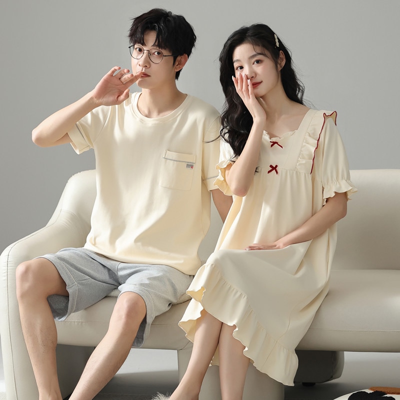 ルームウェア ナイトウェア ペアパジャマ なら部屋着 ばかりでなく近くのコンビニにも行けます