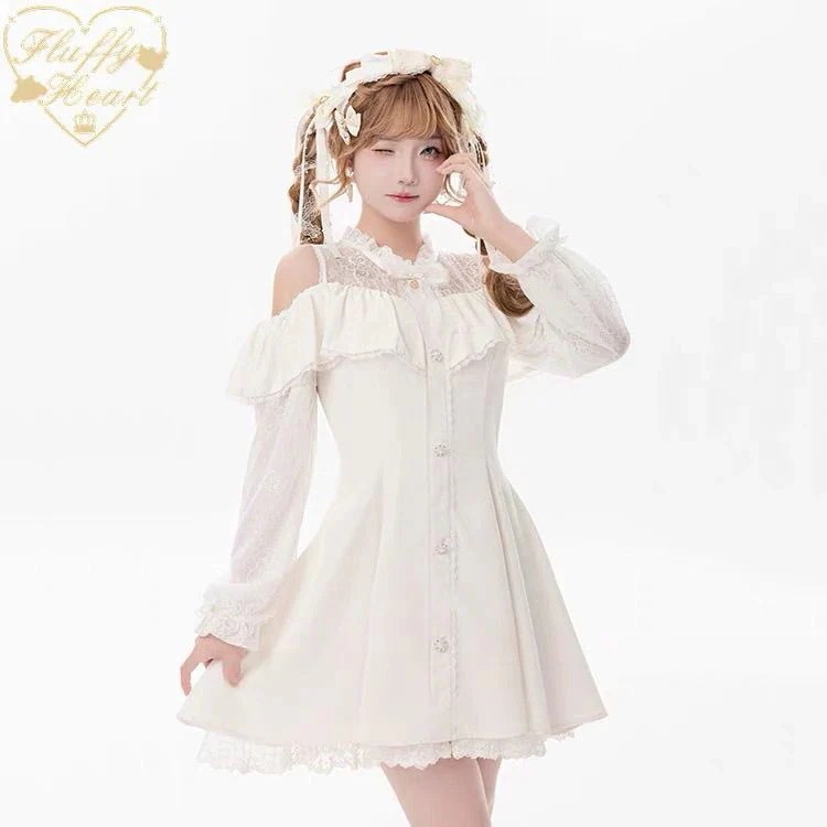 ロリータ コスプレ ストラップレス レース ドレス ジャパニーズ ガーリー スリーカラー