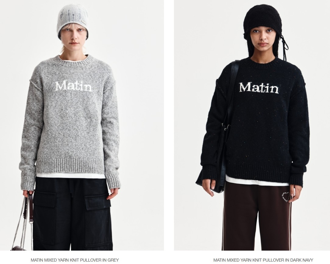 [MATIN] MATIN MIXED YARN KNIT PULLOVER