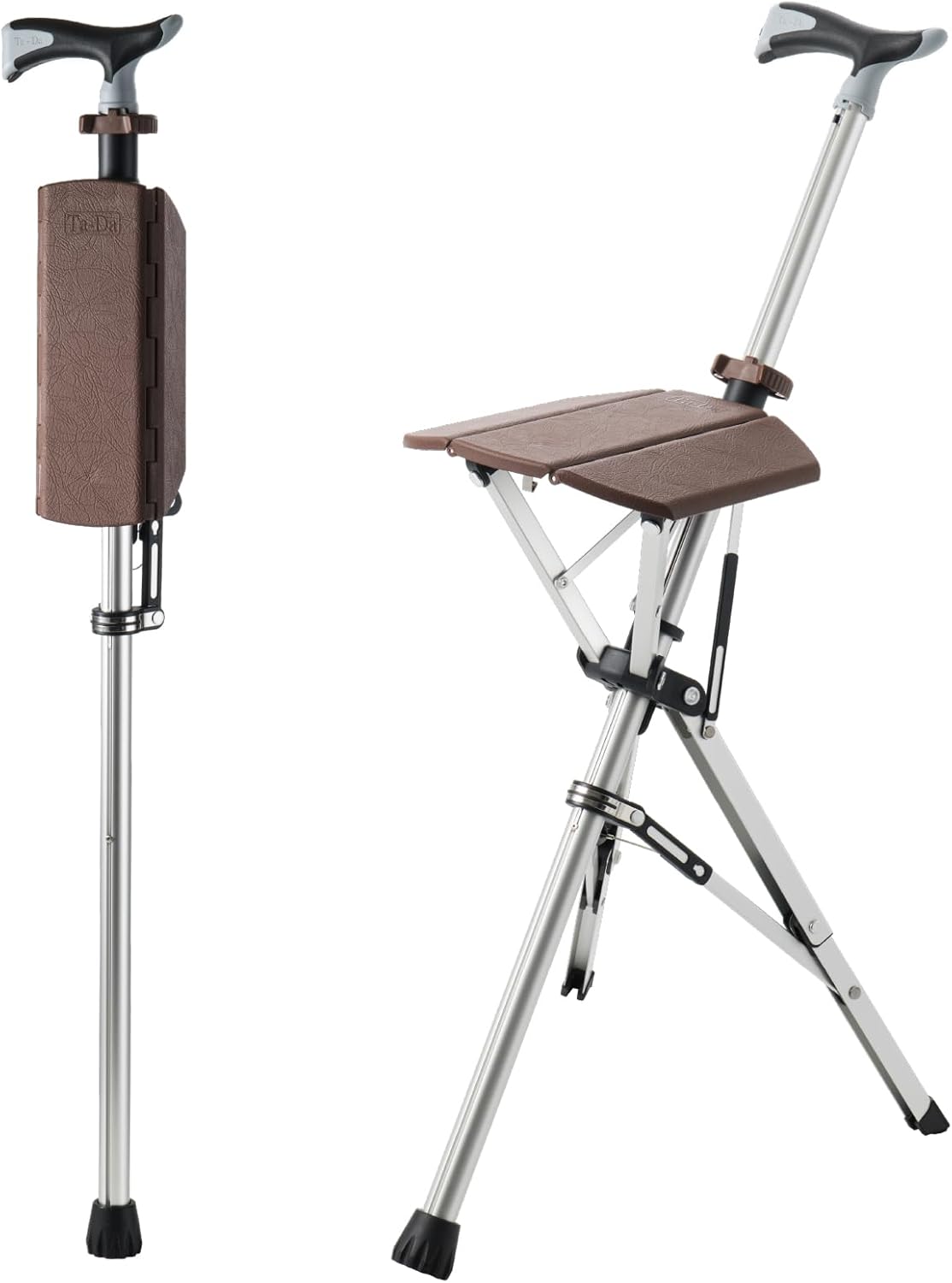 【 Ta-Da Chair ターダチェア 】杖 椅子 2年保証 ステッキチェア 杖椅子 椅子になる杖 一脚杖 ステッキ チェアー 祖父母 プレゼント 三脚 椅子 杖 軽量 ワンタッチ 散歩