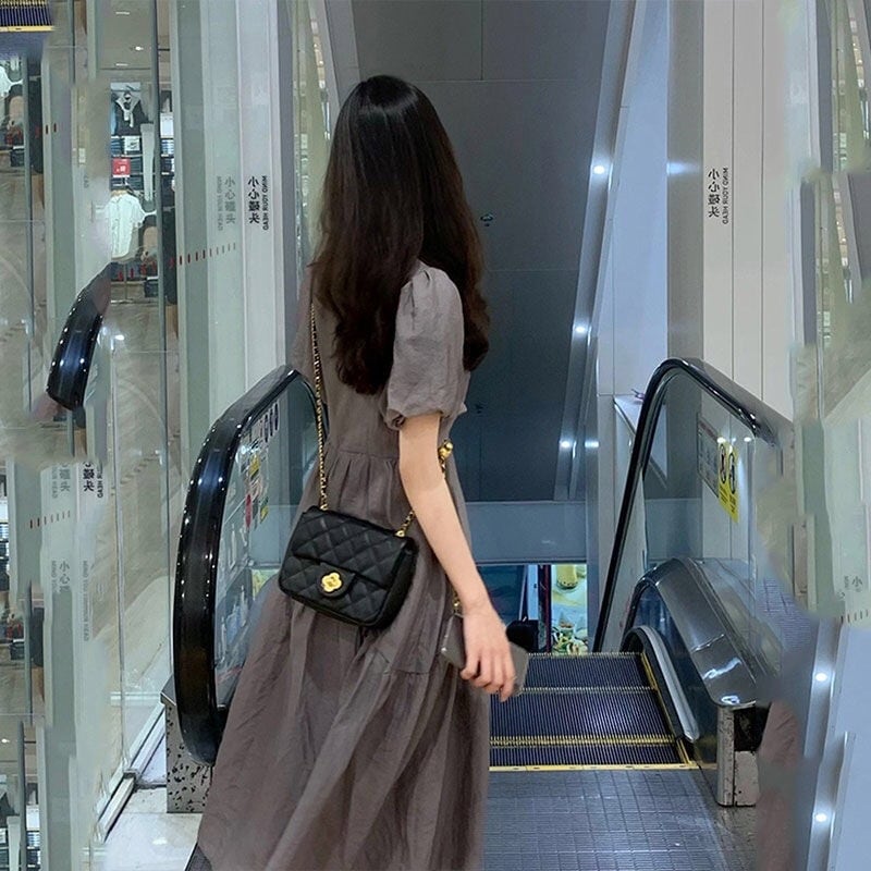 マタニティサマーウェア2024新作夏用高級マタニティドレスサマーシフォンパフスリーブサマーロングドレス