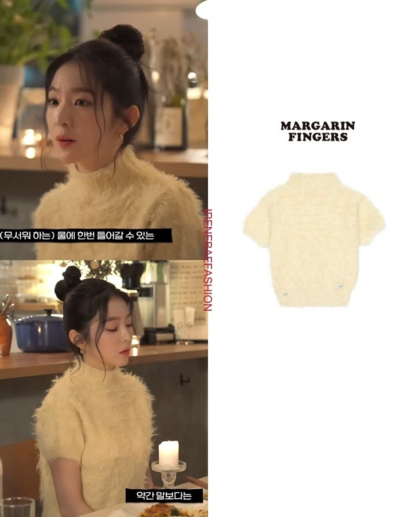 Margarin fingers/Red velvet Irene wear/Hairy high neck knit