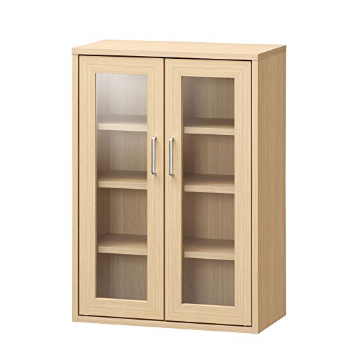 白井産業 カップボード キッチン収納 ガラスキャビネット 同シリーズで組み合わせ自由自在 一人暮らし