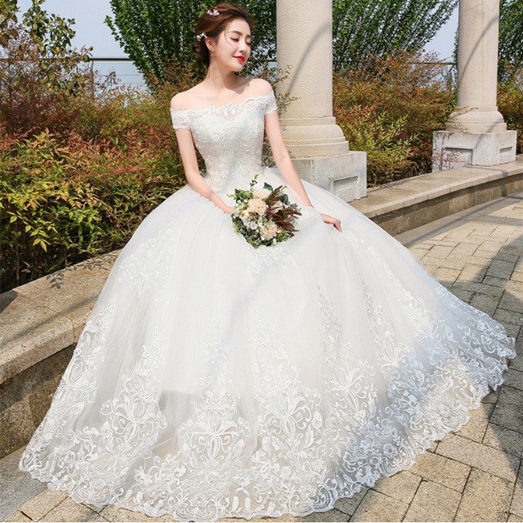 ウエディングドレス 白 花嫁 ベアトップ オフショルダー ロングドレス パーティードレス 結婚式 二ドレス