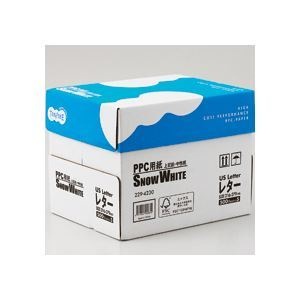 （まとめ） TANOSEE PPC用紙 SNOW WHITE USレターサイズ 1箱（2500枚：500枚5冊） 10セット