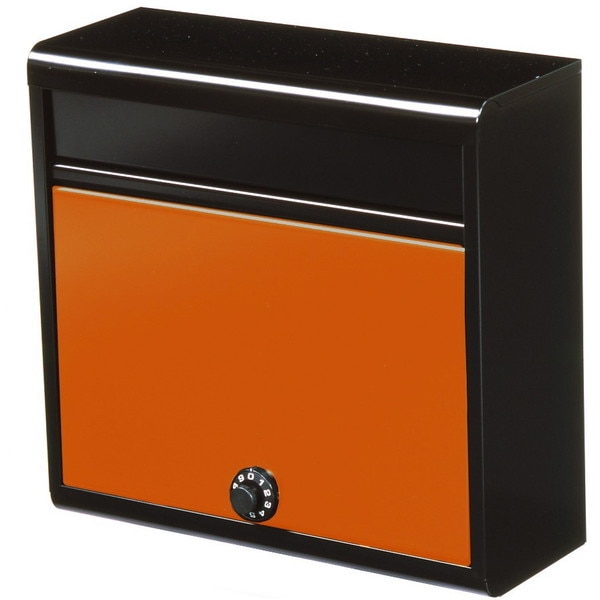 FH-614D(MBOR) 薄型スチールポスト マットブラック/オレンジ メーカー直送