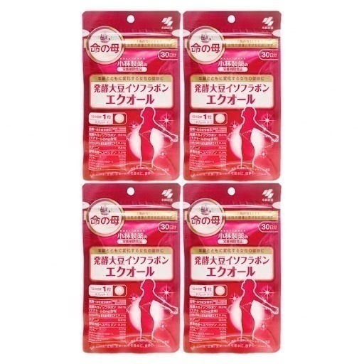 発酵大豆イソフラボン エクオール 30粒 小林 製薬 命の母 4袋セット