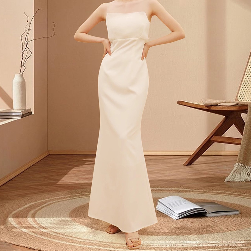 【縁.愛】ウェディングドレス 白 結婚式 花嫁 サイズオーダーメイド可能 成人式 お呼ばれ ウェディング 演奏会 二次会 パーティードレス 前撮り ワンピース ロングドレス メガ割 8