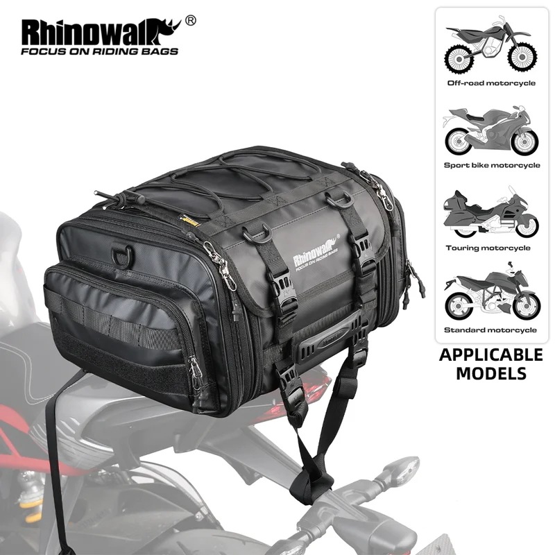 ラインストーンowalk-オートバイのテールバッグ,40-60lの防水サドルバッグ,大容量のシートバッグ,拡張可能なトラベルバッグ 42,587円