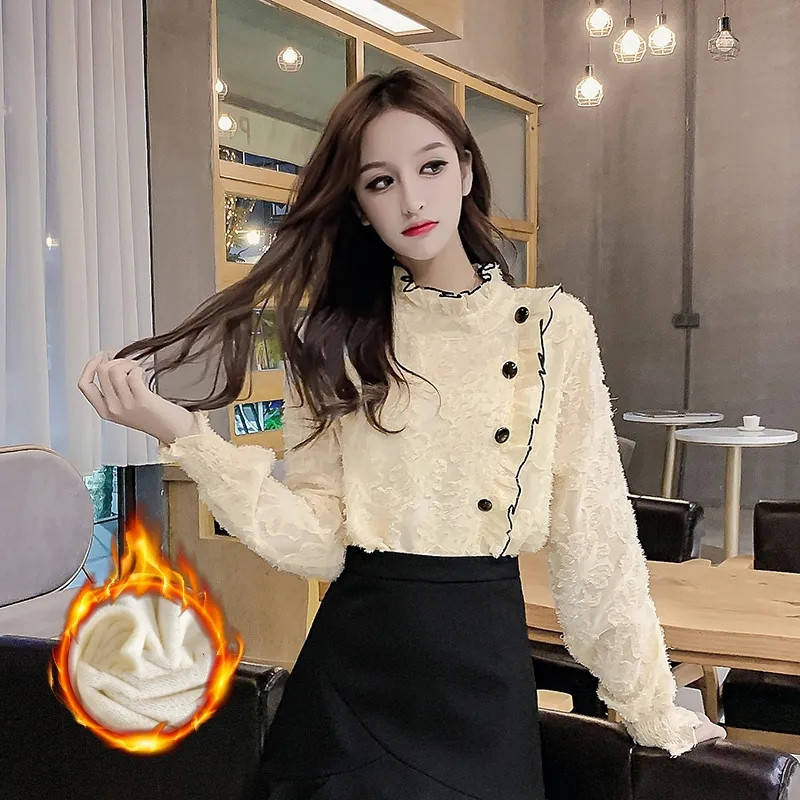 インナーセーター レディース 秋冬 ウエア おしゃれブラウス シフォンブラウス カジュ 長袖 フラウス レース付き ゆったり 無地 トップス インナーブラウス シンプル 新入庫 着痩せ レースブラウス