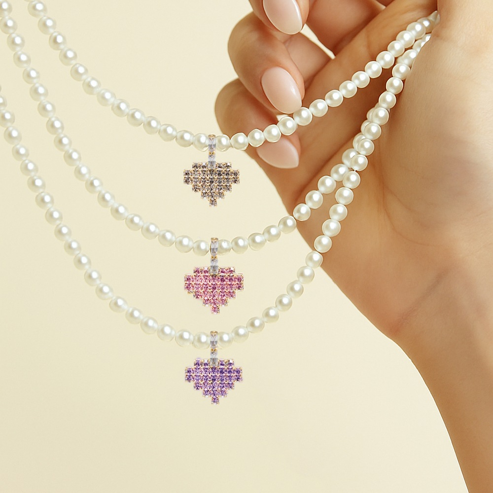 【メガ割】直接 製造 ファッション イヤリング 女性のためのイヤリング ハート 真珠ネックレス