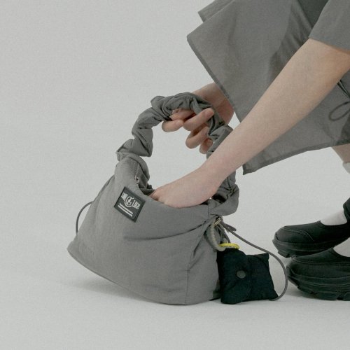 Wrinkle Shirring Bag_Charcoal