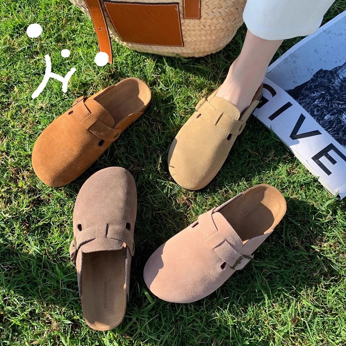 すべてのカウハイドグレープママの同じフランスのレトロな柔らかいソールバッグ女性用の半濃厚な靴底のビルケンシューズ