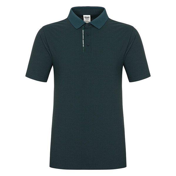 男性用夏のアウトドア日常用半袖ML PKカラーTシャツ フォレスト_CC