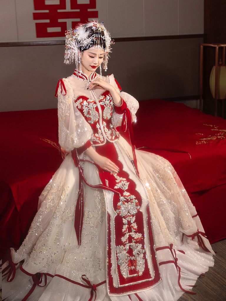 ロリータ ワンピース ドレス ウェディング 花嫁 白 ホワイト ピンク M