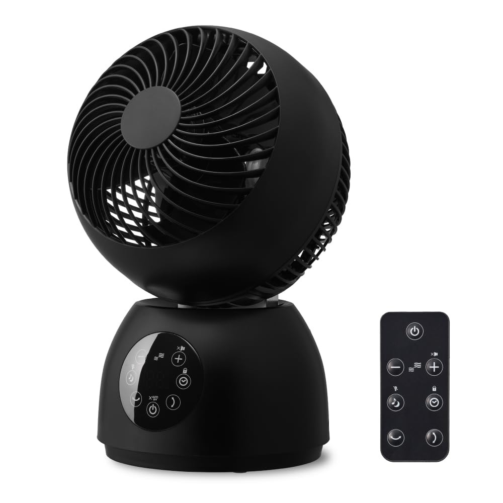 ドウシシャ 全分解式サーキュレーター15cmDCマイコン式60度 ブラック FCA-154D BK