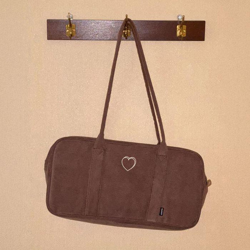 MAZZZZY ボストンバッグ Corduroy signature Bostonbag_Chestnut Brown マジー 韓国雑貨 可愛い