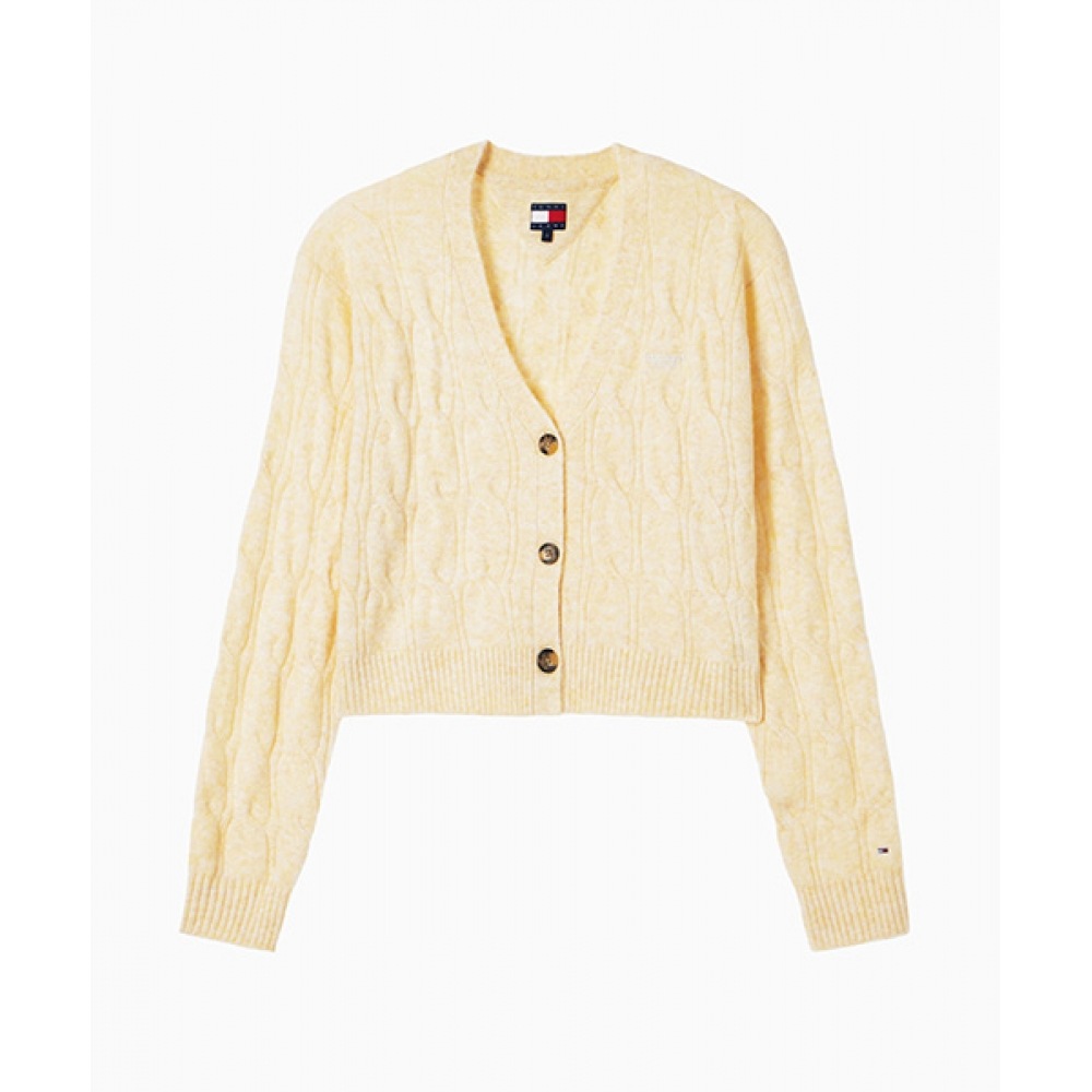 トミージーンズ Vネックケーブルカーディガン (T32F0KCD30TWT1ZGA)