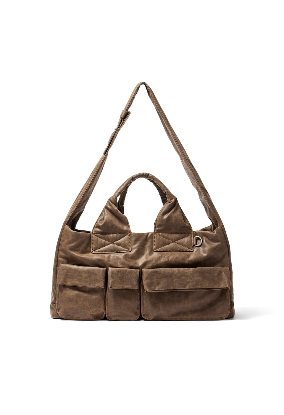 【OPEN Yy】 OIL SKIN VENTI TOTE : BROWN