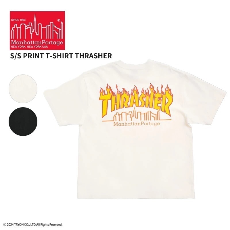 マンハッタン ポーテージ Tシャツ Manhattan Portage S S Print T-Shirt THRASHER MP-M583 プリントTシャツ 半袖