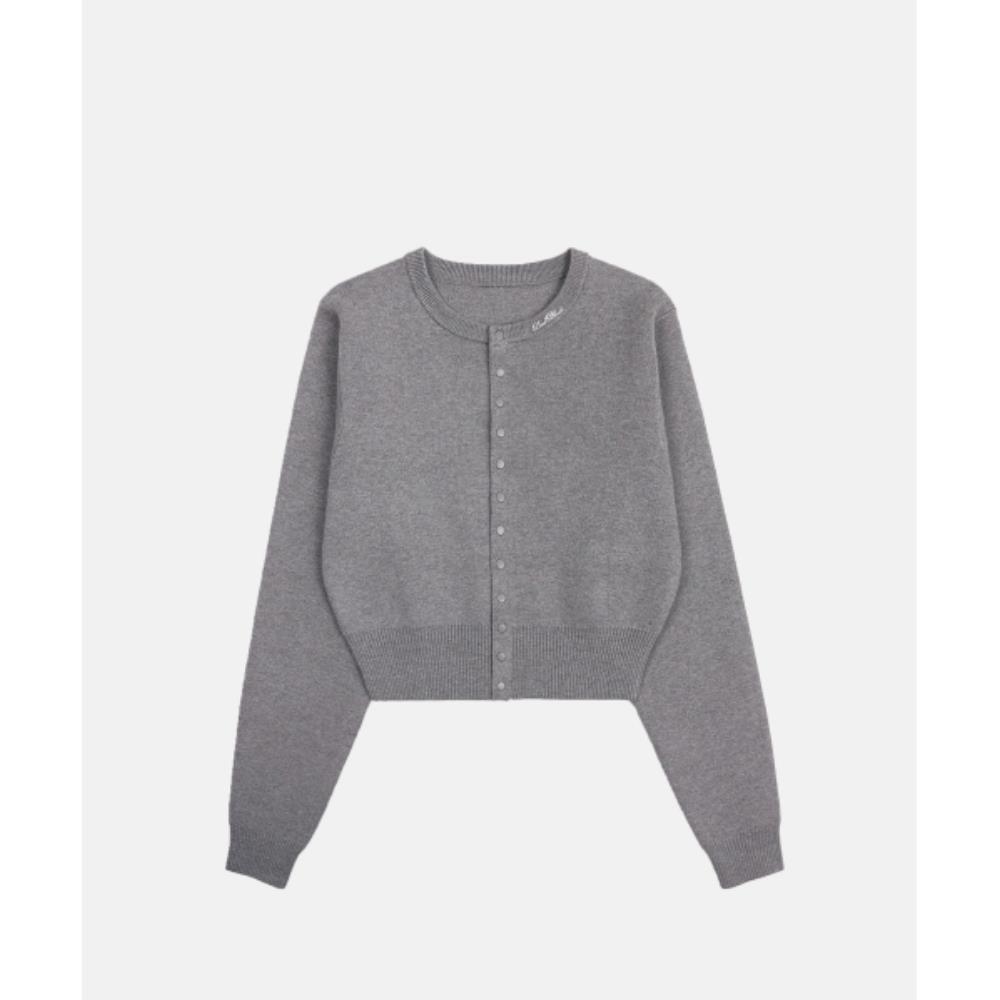 BADBLOOD Heavyweight button up cardigan grey w-cdg25-005