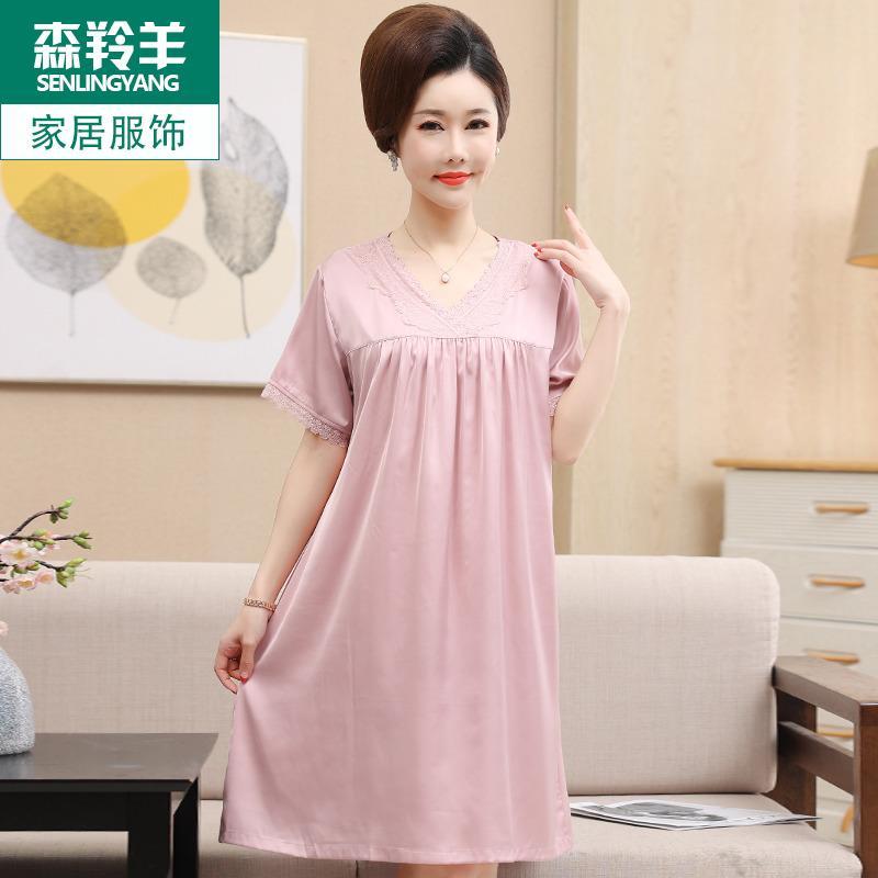 スカート 夏 カジュアル パジャマ ルームウェア 家着 母 寝間着 女性 薄い 半袖 女性 冷感 大きいサイズ クール リラックス ウェア