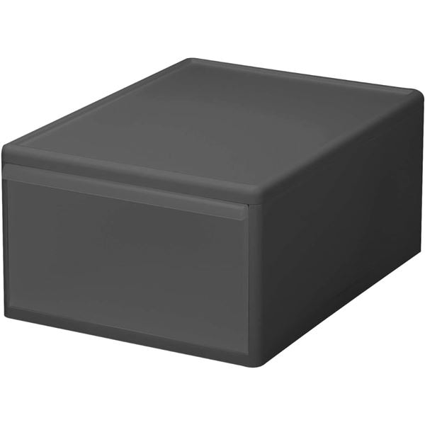 [2個セット] 吉川国工業所 Like-it 組み合わせて使える収納ケース ワイドM / 約幅34x奥行46.5x高さ21.5cm グレー MOS-03