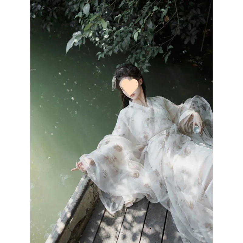 クールスタイル漢服女性大人古代風晋アンダースカート女性魏晋風ストレート絞り染め古代衣装春夏