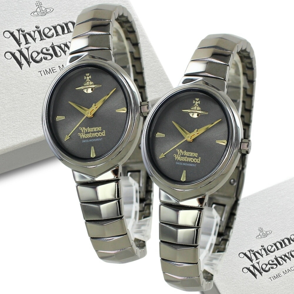 ペアウォッチ レディースモデル 2本セット お揃い ヴィヴィアン ウエストウッド ペア腕時計 小さい時計 ブランド ブラック 同じ腕時計 クオーツ 両親 友達 カップル 同性 女友達 誕生日 結婚式