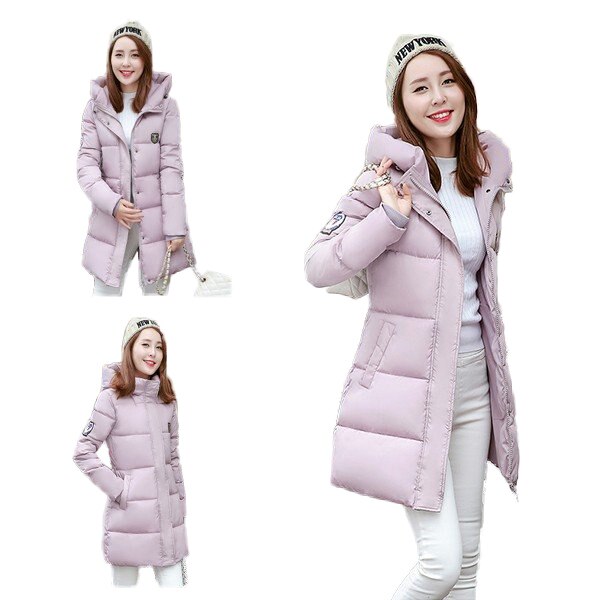 ダウンコート レディース フード 中綿 ジャケット ファスナー ロング 春秋冬 防寒防風 6,042円