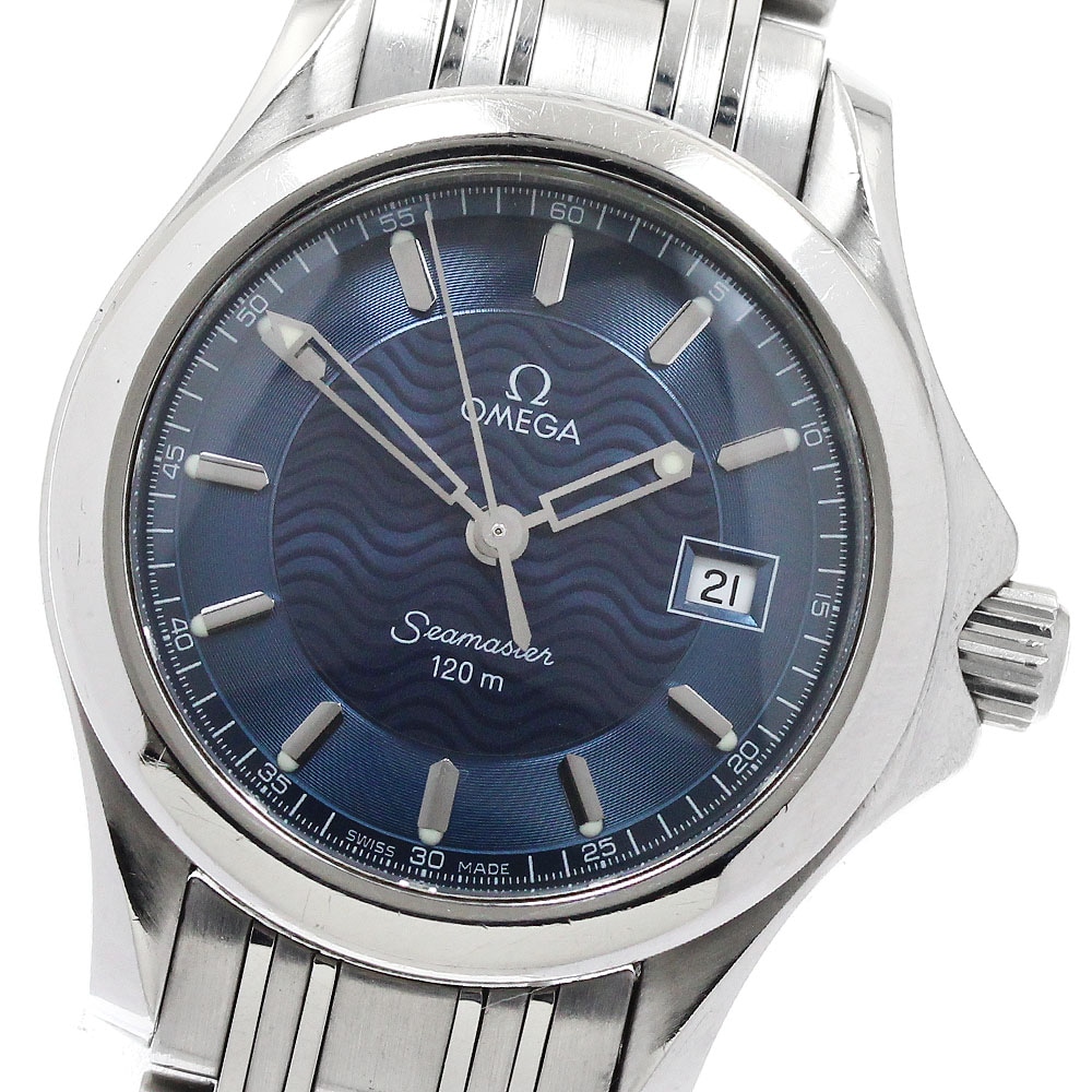 オメガ OMEGA 2571.81 シーマスター120 デイト クォーツ レディース 保証書付き_938927【中古】