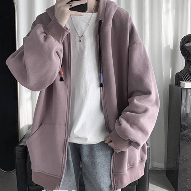 パーカー アウター レディース 10色 フーディー ジップアップ オーバーサイズ 長袖 バイカラー ニュアンスカラー おしゃれ スポーティー ガーリー クール こなれ感 着痩せ 黒 白 ブ