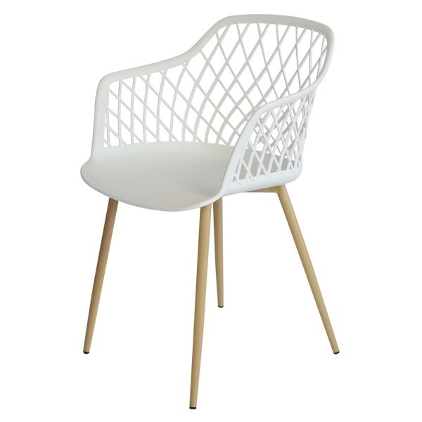 Rattan World C1800PWH メッシュPPチェア ホワイト メーカー直送